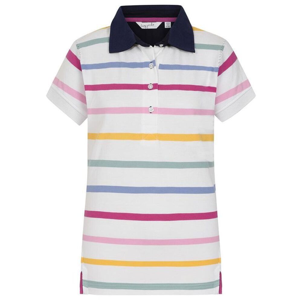 Lazy Jacks Womens/Ladies Pastel Stripes Polo Shirt / Multicolored